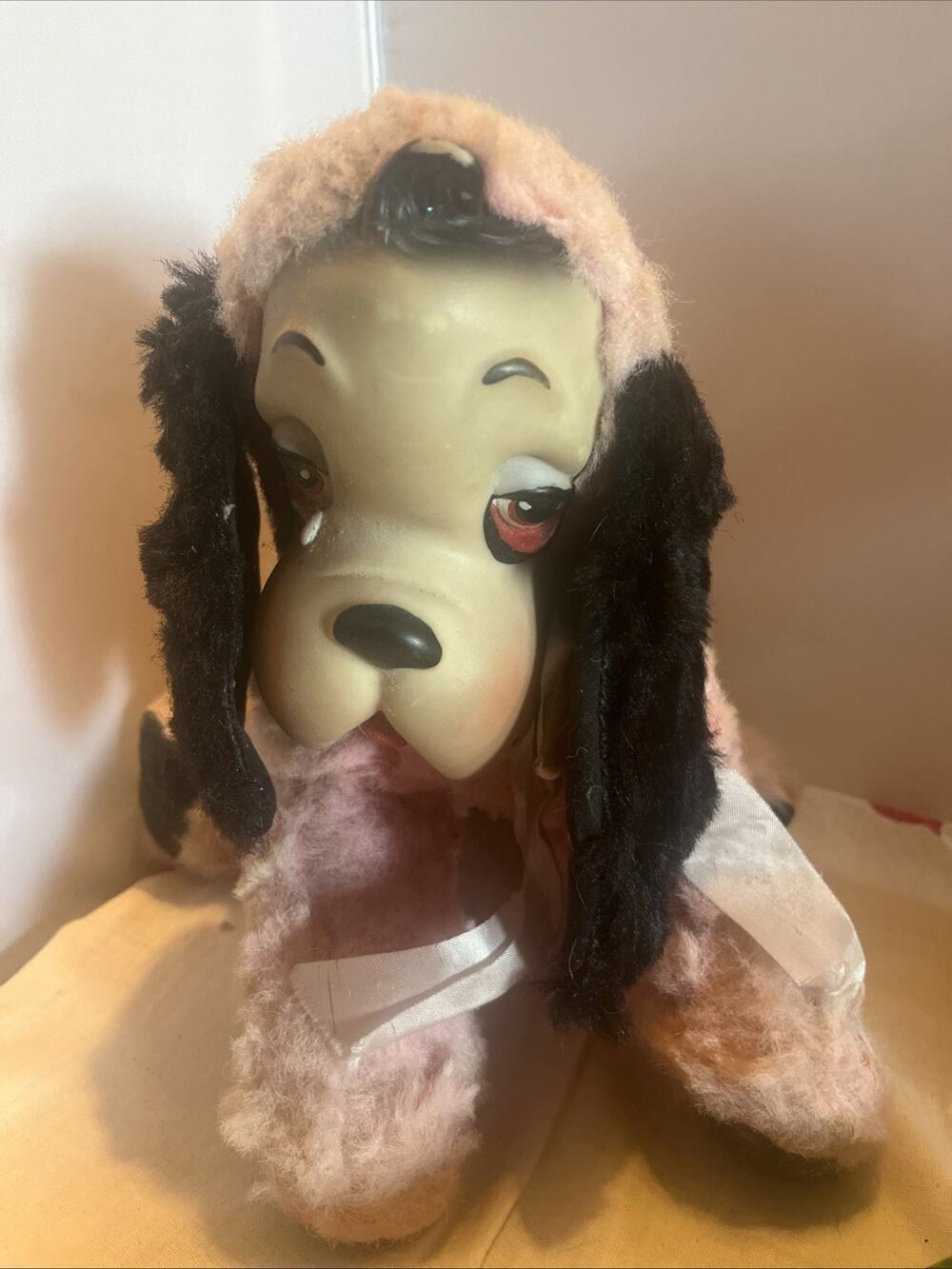 Pullan Pouty pete Vintage Rubber Face Hound Dog Mid Century